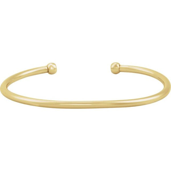 14K Yellow Gold-Filled 3 mm Cuff 6" Bracelet