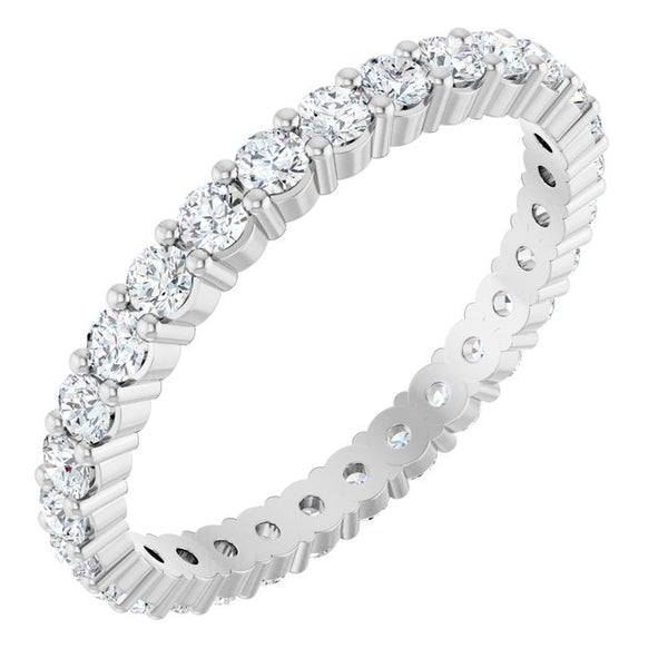 14K White Gold 7/8 CTW Lab-Grown Diamond Eternity Band Size 7