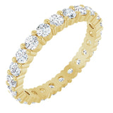 14K Yellow Gold 1 3/8 CTW Natural Diamond Eternity Band Size 7