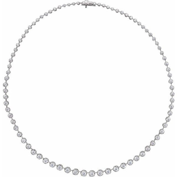 14K White Gold 6 3/4 CTW Lab-Grown Diamond Line 16" Necklace