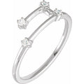 14K White Gold 1/10 CTW Natural Diamond Aries Constellation Ring