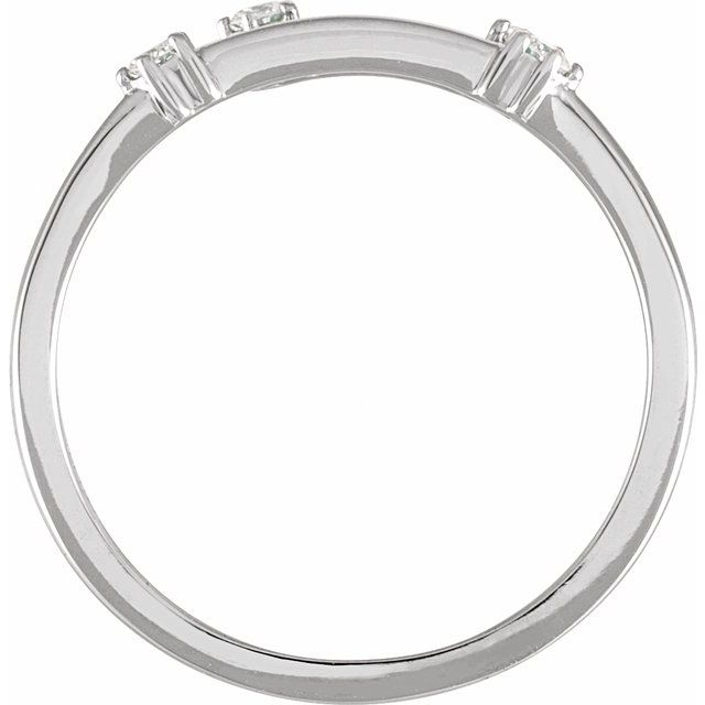 14K White Gold 1/10 CTW Natural Diamond Aries Constellation Ring