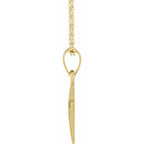18K Yellow Gold-Plated Sterling Silver 18" Cross Necklace