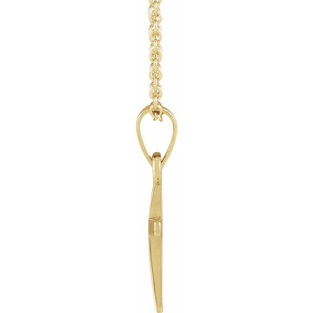 18K Yellow Gold-Plated Sterling Silver 18" Cross Necklace