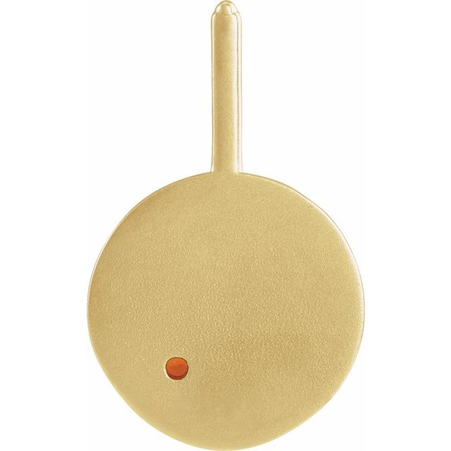 14K Yellow Gold Natural Mexican Fire Opal & .0025 CTW Natural Diamond Taurus Charm/Pendant