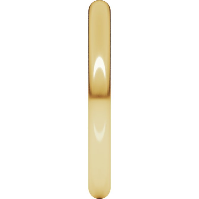 14K Yellow Gold 2.5 mm Comfort-Fit Full Round Band Size 6