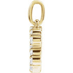 14K Yellow Gold 1/4 CTW Lab-Grown Diamond Initial B Pendant