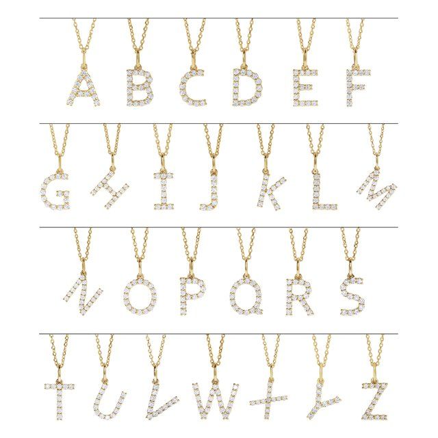 14K Yellow Gold 1/4 CTW Lab-Grown Diamond Initial B Pendant
