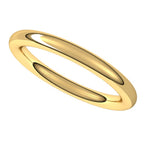 14K Yellow Gold 2.5 mm Comfort-Fit Full Round Band Size 6