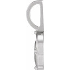 Sterling Silver .015 CT Natural Diamond Water Element Charm/Pendant
