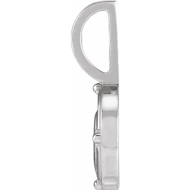 Sterling Silver .015 CT Natural Diamond Water Element Charm/Pendant
