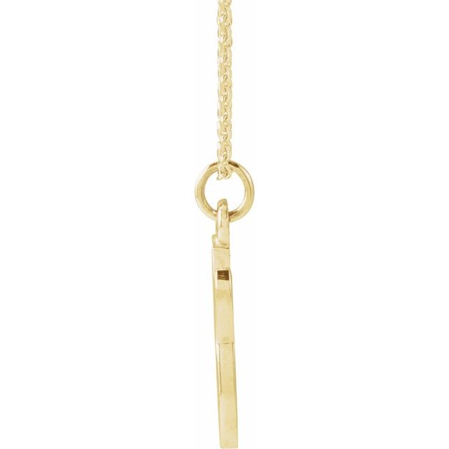 14K Yellow Gold Petite Initial G 16" Necklace