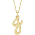 14K Yellow Gold Petite Initial G 16" Necklace