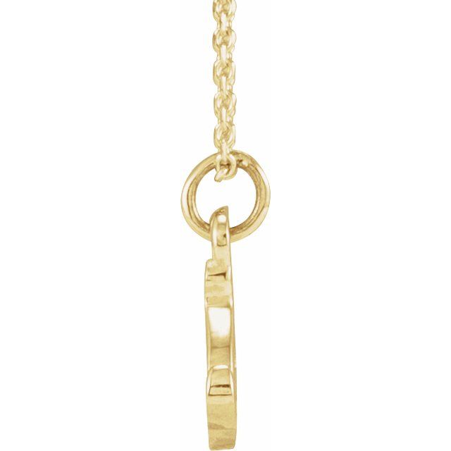 14K Yellow Gold Petite Initial S 16" Necklace
