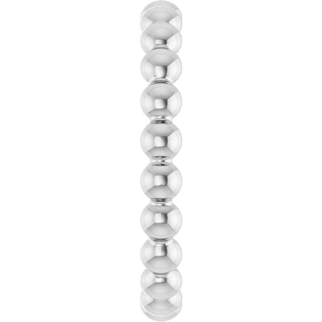 Sterling Silver Beaded Stackable Ring