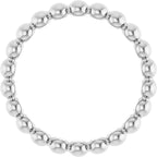 Sterling Silver Beaded Stackable Ring
