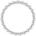 Platinum Beaded Stackable Ring