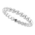 Platinum Beaded Stackable Ring
