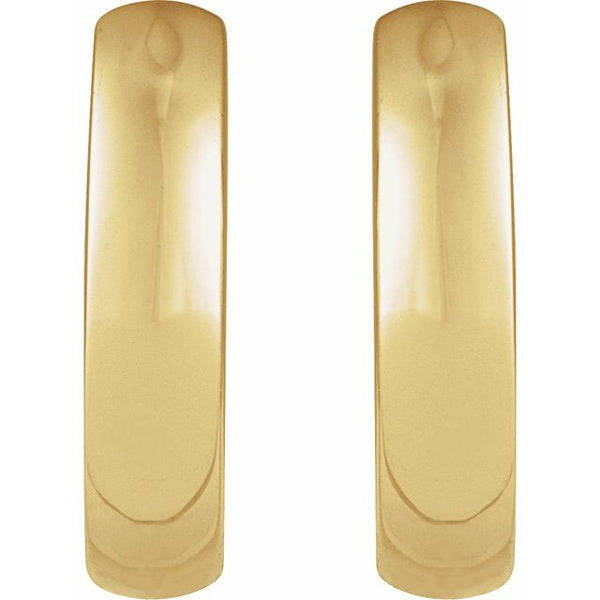 18K Yellow Gold Hinged 12 mm Hoop Earrings
