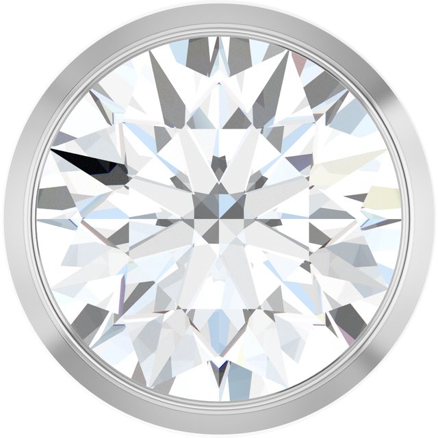 14K White Gold 1 CT Natural Diamond Slide Pendant 