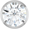 14K White Gold 1 CT Natural Diamond Slide Pendant 