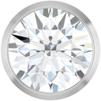 14K White Gold 1 CT Natural Diamond Slide Pendant 