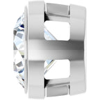 14K White Gold 1 CT Natural Diamond Slide Pendant 