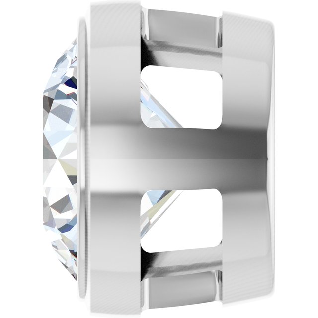 14K White Gold 1 CT Natural Diamond Slide Pendant 
