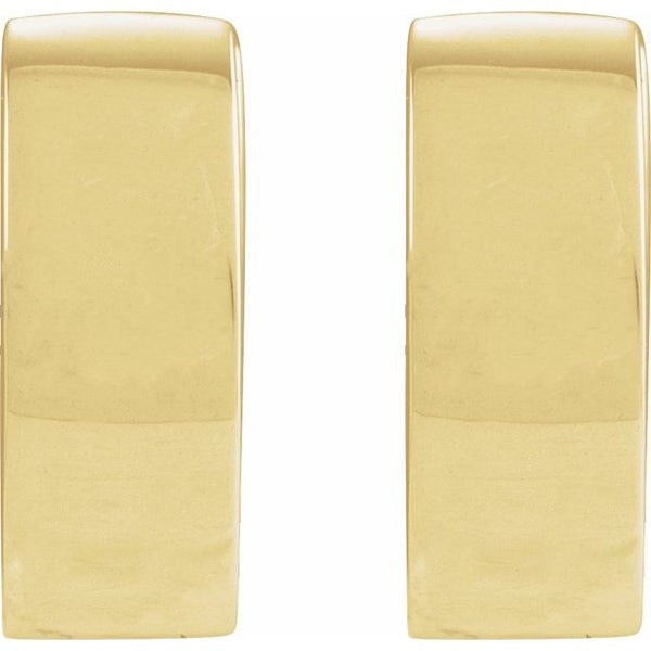 14K Yellow Gold Hinged 11.5 mm Hoop Earrings