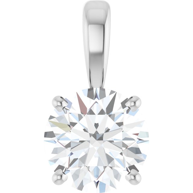 Sterling Silver 1 1/4 CT Lab-Grown Diamond Pendant