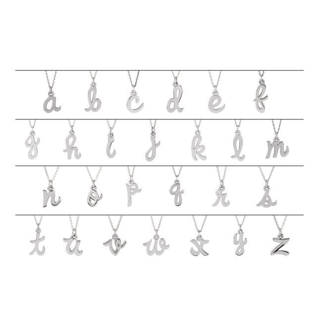14K Yellow Gold Petite Initial G 16" Necklace