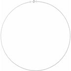 10K White Gold 1 mm Cable 16" Chain