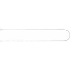 10K White Gold 1 mm Cable 16" Chain