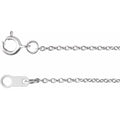 10K White Gold 1 mm Cable 16" Chain