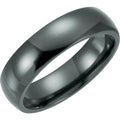 Black Titanium 6 mm Comfort-Fit Half Round Band Size 7.5