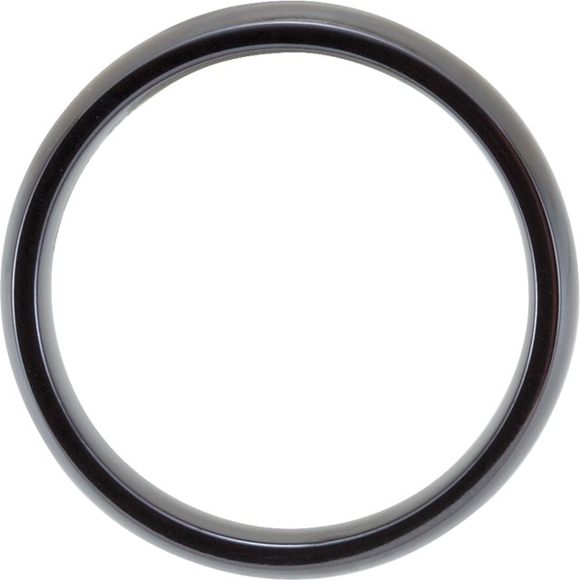 Black Titanium 6 mm Comfort-Fit Half Round Band Size 7.5