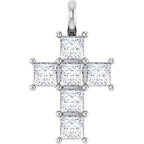 14K White Gold 1 1/2 CTW Lab-Grown Diamond Pendant