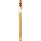 10K Yellow Gold Natural Ruby Stackable Ring