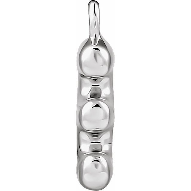 Sterling Silver Bubble Initial E Dangle