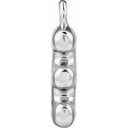 Sterling Silver Bubble Initial E Dangle