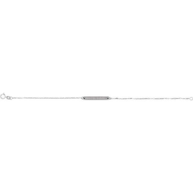 Sterling Silver Engravable Bar 7" Bracelet