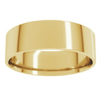 14K Yellow Gold 6 mm Ultra-Lightweight Comfort-Fit Flat Band Size 9