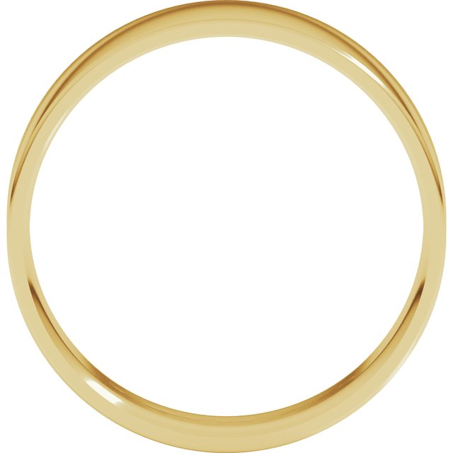 14K Yellow Gold 6 mm Ultra-Lightweight Comfort-Fit Flat Band Size 9