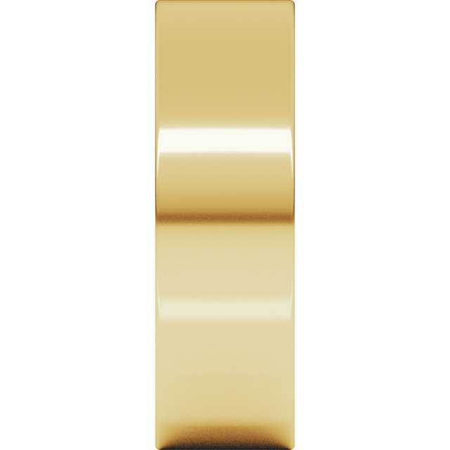 14K Yellow Gold 6 mm Ultra-Lightweight Comfort-Fit Flat Band Size 9