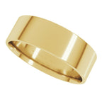 14K Yellow Gold 6 mm Ultra-Lightweight Comfort-Fit Flat Band Size 9