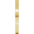 10K Yellow Gold 2 mm Ultra-Lightweight Comfort-Fit Flat Band Size 5.5