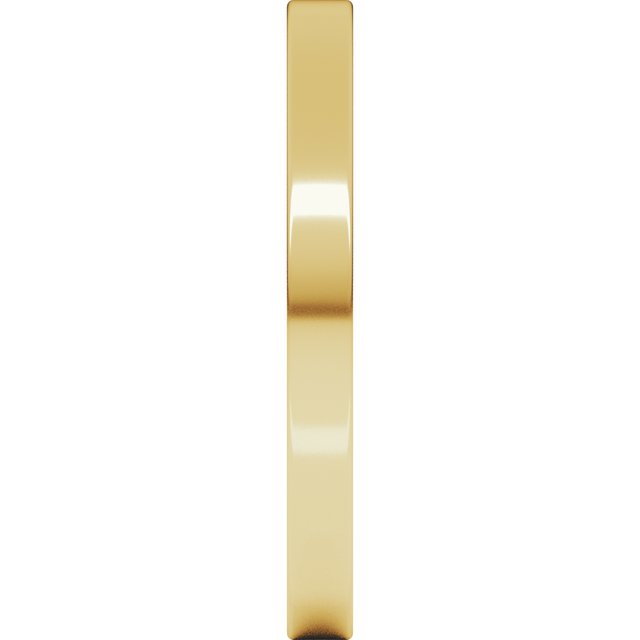 10K Yellow Gold 2 mm Ultra-Lightweight Comfort-Fit Flat Band Size 5.5