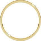 10K Yellow Gold 2 mm Ultra-Lightweight Comfort-Fit Flat Band Size 5.5