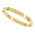 10K Yellow Gold 2 mm Ultra-Lightweight Comfort-Fit Flat Band Size 5.5