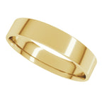 14K Yellow Gold 4 mm Ultra-Lightweight Comfort-Fit Flat Band Size 6.5